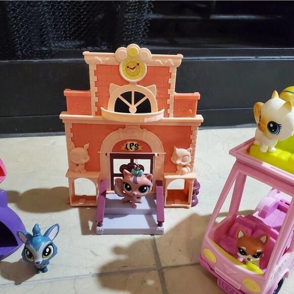 Littlest pet shop‎ van shuttle bus pet lot cat hideaway sweet school day - Picture 3 of 6